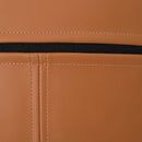 Axyaa Nordic Luxury Orange Leather Stitched Sofa Bed Pillow