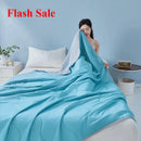 Axyaa Cool Silk Summer Quilt - Single/Double Size, Thin & Airy for Hot Nights