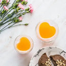 Axyaa Heart Glass Mug - Double Wall, Heat-Resistant Tea & Coffee Cup
