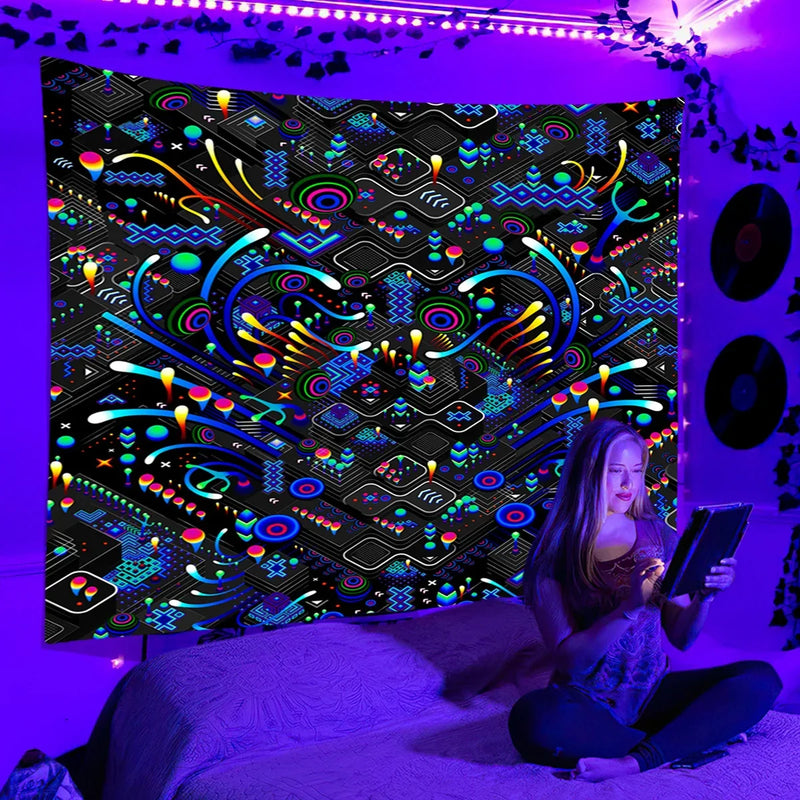 Axyaa Psychedelic Space Tapestry Wall Hanging for Bedroom and Dorm Decor