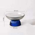 Axyaa Striped Glass Fruit Plate | Dessert Salad Bowl and Nut Storage Plate