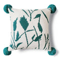 Axyaa Soft Tufted Pompom Leaves Cushion Cover for Sofa Bed, 45x45cm