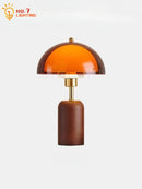 Axyaa Solid Wood LED Table Lamp Medieval Retro Design for Home Decor