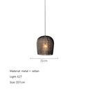 Axyaa Wabi Sabi Rattan Pendant Light for Home Decor