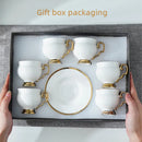 Axya Gold-Plated Ceramic Coffee Cup Set - Luxury Modern Design
