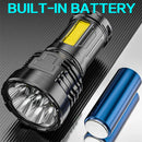Axya Rechargeable Waterproof COB LED Flashlight for Camping & Hiking