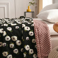Axyaa Retro Jacquard Cashmere Blended Sofa Nap Blanket, Multifunctional & Thick Lambskin Blanket