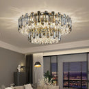 Axyaa Nordic Gold Crystal Ceiling Chandelier: Luxury LED Lighting for Home Decor