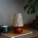 Axyaa Retro Floral Small Table Lamp - French Pastoral Style Solid Wood Bedside Lamp