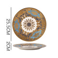 Axyaa Nordic Luxe Court Style Western Food Steak Plate with Dried Fruit