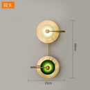 Axyaa Modern Glass Wall Lamp: LED Nordic Minimalist Lighting for Living & Bedroom