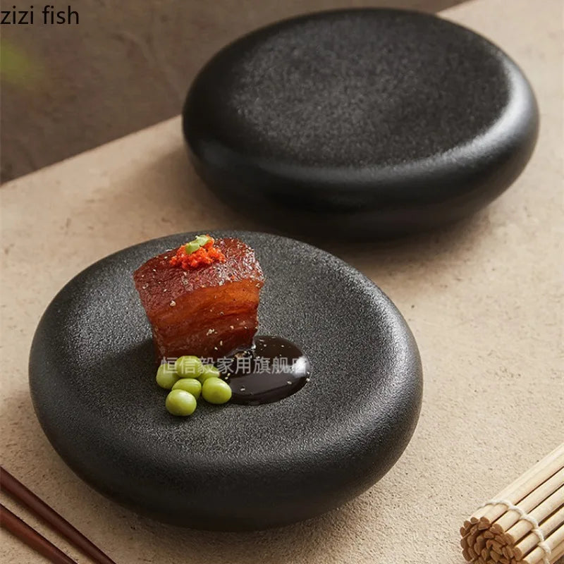 Axya Ceramic Dinner Plate Set - Versatile Snack Tray, Sushi, Dessert, Fruit Bowl - Tasting Dishes