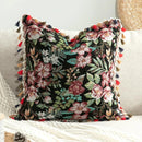 Axyaa Moroccan Flower Tufted Pillow Cover - Elegant Accent for Bedroom or Sofa