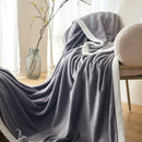 Axyaa Soft Flannel Blanket: All Season Lightweight Coral Fleece Throw for Sofa, Bed