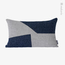 Axyaa Luxury Gray & Blue Sofa Cushion with Stitching, Square Hotel Pillow