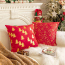 Axyaa Christmas Red Sofa Pillowcase Set