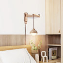 Axyaa Wood Stone LED Wall Lamp with Pull Switch, Stretching and Folding for Home Lighting