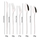 Axyaa Stainless Steel Cutlery Set - Fork Spoon Knife Dinnerware Flatware