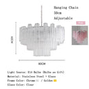 Axyaa Glass Chandelier Light: Elegant French Home Decor for Living Room, Bedroom, Hotel, Staircase.