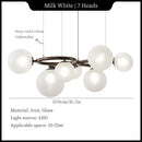 Axyaa Glass Chandelier: Postmodern Nordic Designer Pendant Lights for Home and Restaurant