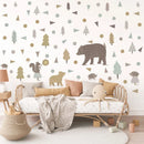 Axyaa Small Tree Triangle Wall Sticker Set for Kid's Room and Living Space