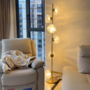 Axyaa Glass Shade LED Floor Lamp for Nordic Minimalist Home Decor