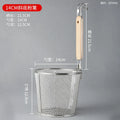 Axyaa Stainless Steel Noodle Funnel with Wooden Handle for Cooking, Fishing, and Rice