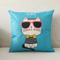 Nordic Cartoon Print Pillow Cover for Axyaa Square Cushion Sofa Decor