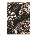 Nordic Forest House Canvas Wall Art by Axyaa - Winter Snow Fox Owl Deer Print