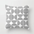 Axyaa Geometric Pillow Covers: Modern Grey Polyester Throw Pillow Cover