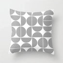 Axyaa Geometric Pillow Covers: Modern Grey Polyester Throw Pillow Cover