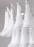 Axyaa Glass Petals Pendant Light - Colorful Tiered Hanging Lamp for Home Lighting