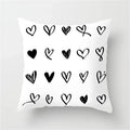 Axyaa Geometric Heart Stripe Dot Pillow Case for Home Decor