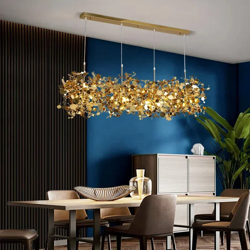 Axyaa Stainless Steel Pendant Light for Dining Living Room Hotel, Modern Design