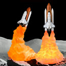Axyaa Space Shuttle Rocket Table Lamp: USB Rechargeable 3D Print Night Light