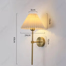 Axyaa Fabric Wall Lamp E27 Minimalist Design for Bedroom Living Room Lighting