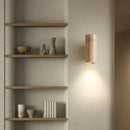 Axyaa Stone Cylinder Wall Lamp: Japanese Cream Wabi-Sabi Style LED Lighting