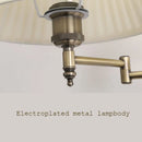 Axyaa Telescopic Wall Lamp: Fabric Iron Folding Rocker Arm, Bedroom & Study Lighting