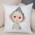 Axyaa Animal Cushion Cover - Cute, Watercolor, Sofa Decor Pillowcase
