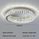 Axyaa Crystal LED Ceiling Chandelier: Modern Luxe Chrome Steel Dimmable Lamp for Living Room & Bedroom