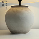 Axyaa Silent Style Pottery Living Room Lamp - Neo Chinese Designer Bedroom Table Lamp