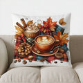 Axyaa Autumn Flowers & Berries Pillow Cover for Sofa, Bedroom, Car