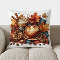 Axyaa Autumn Flowers & Berries Throw Pillow Cover for Sofa, Bedroom, Car