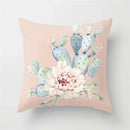 Axyaa Cactus Plants Pattern Cushion Cover Throw Pillow for Sofa Chairs