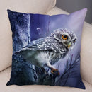Axyaa Wild Owl Cushion Cover: Decorative Sofa Pillowcase for Home and Children's Room
