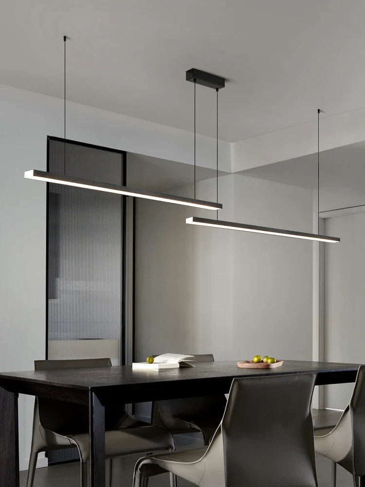 Axyaa Black LED Pendant Chandelier for Modern Office, Restaurant, Kitchen Island