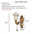 Axyaa Crystal Wall Sconce Modern Bedroom Living Room Light Glass Lamp