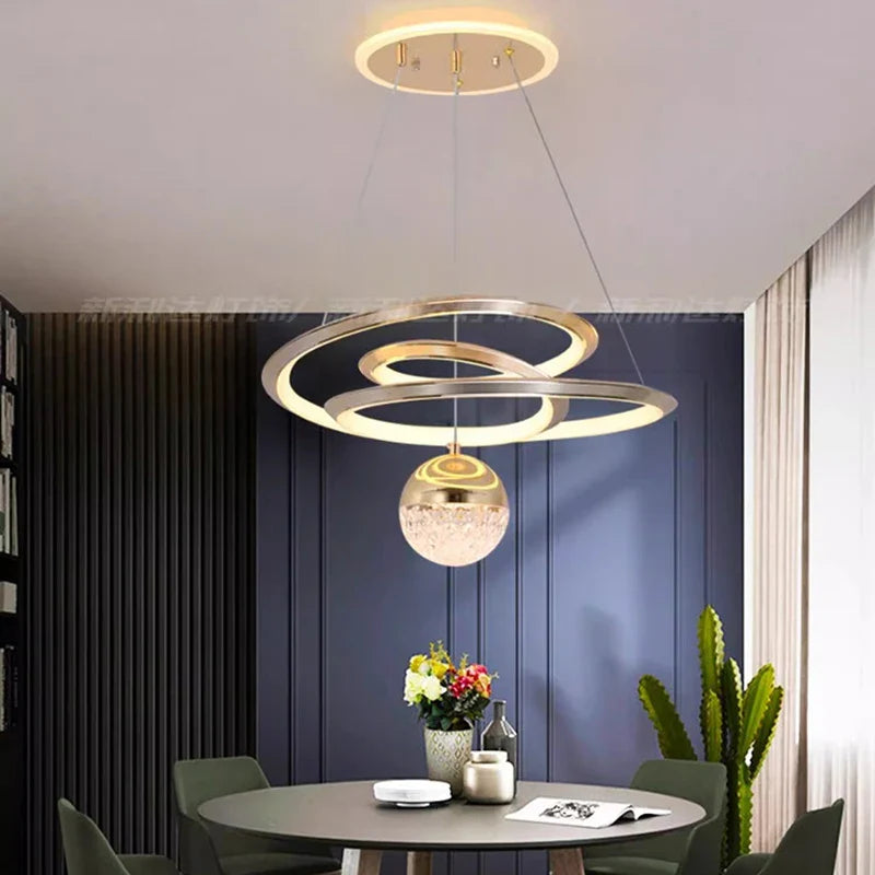 Axyaa Modern LED Chandeliers for Living and Dining Room Lighting