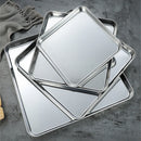 Axyaa Stainless Steel Square Baking Pan Dessert Tray Kitchen Storage Tools