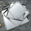 Axyaa Stainless Steel Square Baking Pan Dessert Tray Kitchen Storage Tools